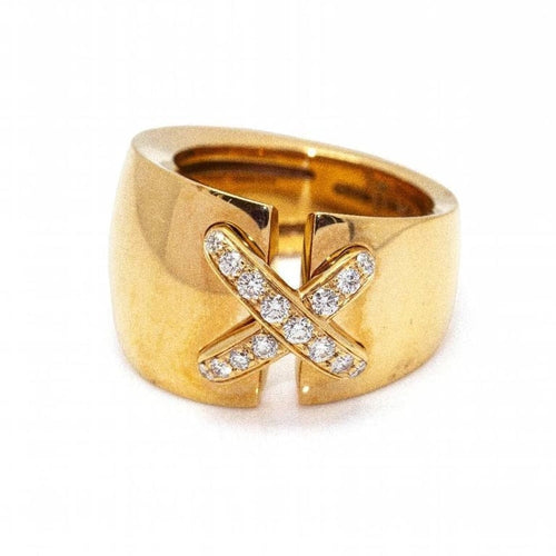 Bague 56 Chaumet Liens Croisés - Bague en or rose 18 carats et diamants 58 Facettes D361598UZ