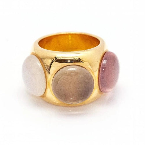 Bague 54 Quarz Bubble - Bague en or rose 18 carats et quartz 58 Facettes D361603UZ