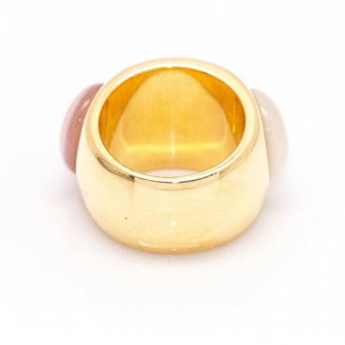 Bague 54 Quarz Bubble - Bague en or rose 18 carats et quartz 58 Facettes D361603UZ