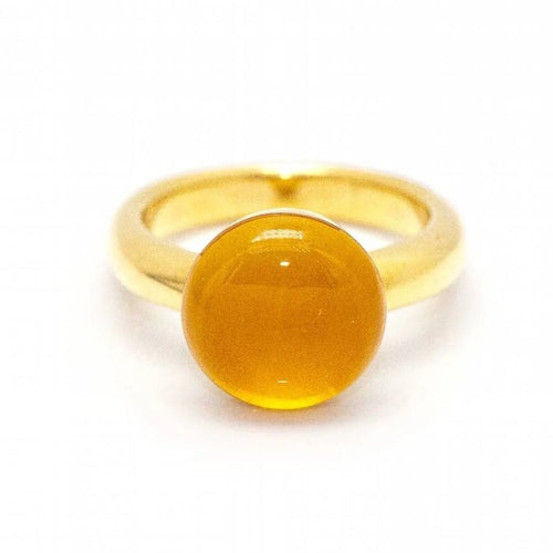 Bague 54 Bague en or jaune 18 carats avec citrine 58 Facettes D361611UZ