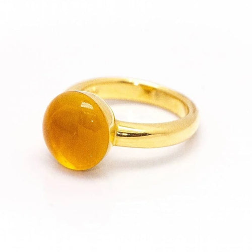 Bague 54 Bague en or jaune 18 carats avec citrine 58 Facettes D361611UZ