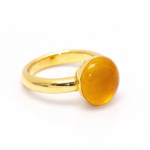Bague 54 Bague en or jaune 18 carats avec citrine 58 Facettes D361611UZ
