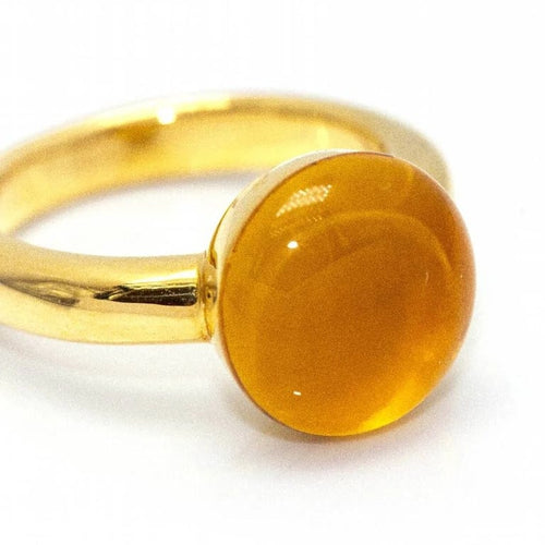 Bague 54 Bague en or jaune 18 carats avec citrine 58 Facettes D361611UZ