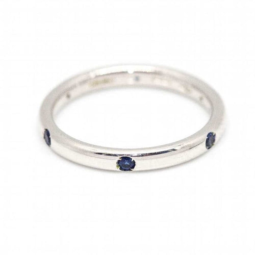 Bague 51 Pomellato Milano Alliance Collection - Bague alliance en or blanc et saphirs 58 Facettes D361960SO
