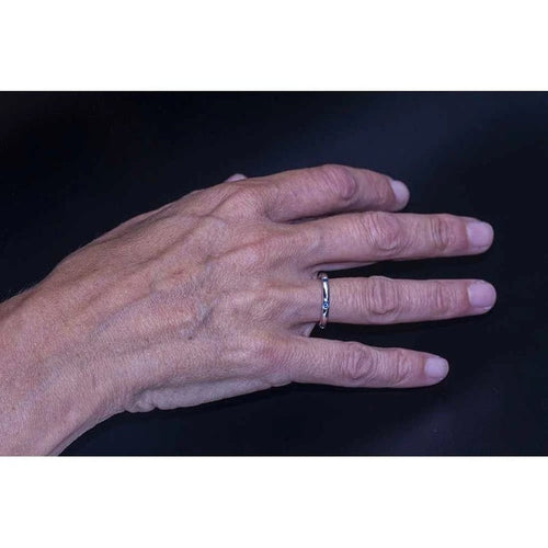 Bague 51 Pomellato Milano Alliance Collection - Bague alliance en or blanc et saphirs 58 Facettes D361960SO