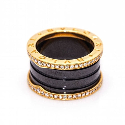 Bague 51 BVLGARI B.zero1 - Bague en or rose 18 carats et diamants 58 Facettes D361634UZ