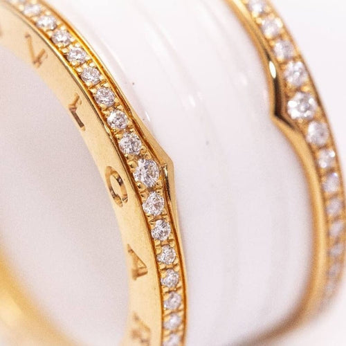 Bague 54 BVLGARI B.zero1 - Bague en or rose 18 kt et diamants 58 Facettes D361635UZ