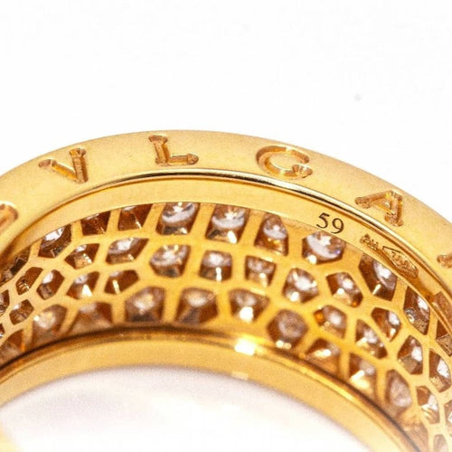 Bague 58.5 BVLGARI B.zero1 - Bague en or rose 18 carats et diamants 58 Facettes D361631UZ