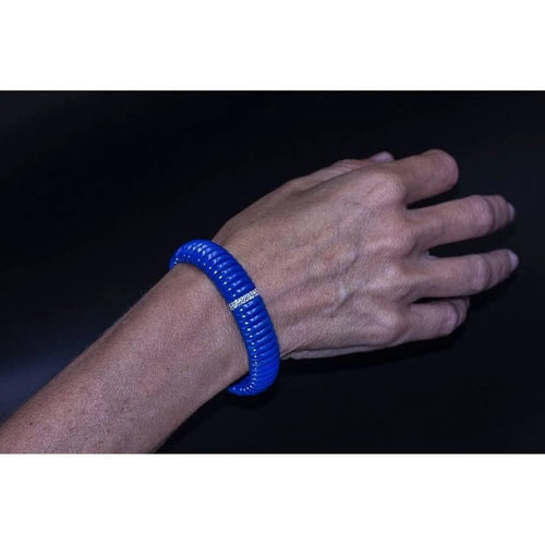 Bracelet JARRETIERE - Bracelet élastique en or blanc 18 kt, diamants et céramique bleue 58 Facettes D362071SO