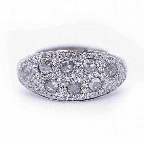 Bague 56 Bague en or blanc 18 kt avec diamants 58 Facettes N102882LF