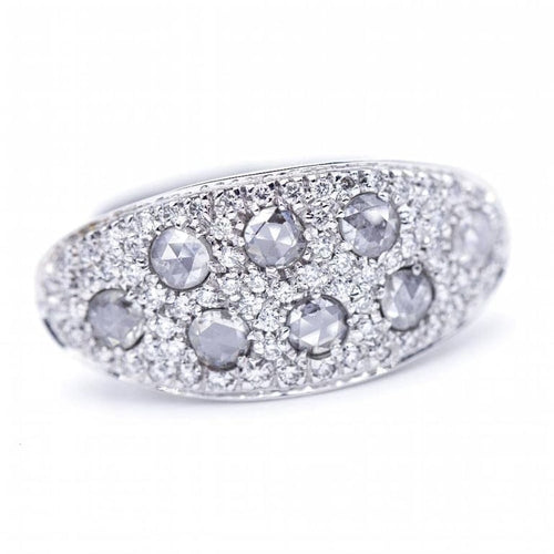 Bague 56 Bague en or blanc 18 kt avec diamants 58 Facettes N102882LF