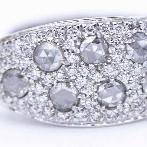 Bague 56 Bague en or blanc 18 kt avec diamants 58 Facettes N102882LF