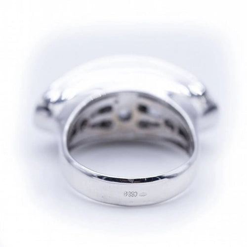 Bague 56 Bague en or blanc 18 kt avec diamants 58 Facettes N102882LF