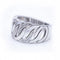 Bague 55 Bague large en or blanc 18 ct et diamants 58 Facettes N102883LF