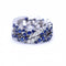 Bague 55 Bague articulée en or blanc 18 ct avec diamants et saphirs 58 Facettes N102886LF