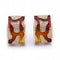 Boucles d'oreilles FIREMOON - Boucles d’oreilles en or jaune 18 ct, émail et diamants 58 Facettes N102897