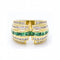 Bague 52 Bague diamants et émeraudes en or jaune 18 ct 58 Facettes N102925EJ