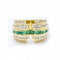 Bague 52 Bague diamants et émeraudes en or jaune 18 ct 58 Facettes N102925EJ