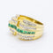 Bague 52 Bague diamants et émeraudes en or jaune 18 ct 58 Facettes N102925EJ