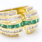 Bague 52 Bague diamants et émeraudes en or jaune 18 ct 58 Facettes N102925EJ