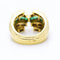 Bague 52 Bague diamants et émeraudes en or jaune 18 ct 58 Facettes N102925EJ