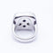 Bague 53 Bague unisexe en or blanc 18 kt avec diamants et saphirs 58 Facettes N102921EJ
