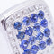 Bague 53 Bague unisexe en or blanc 18 kt avec diamants et saphirs 58 Facettes N102921EJ
