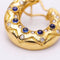 Boucles d'oreilles MEDIALUNA - Boucles d’oreilles en or jaune 18 ct, diamants et saphirs 58 Facettes N102935EJ