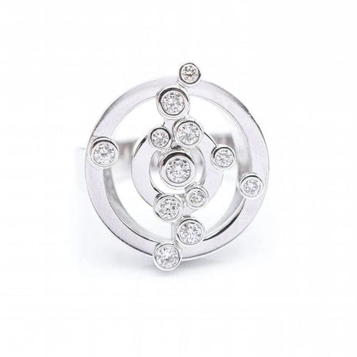 Bague 54 ADAGIO - Bague en or blanc 18 kt et diamants 58 Facettes N102890