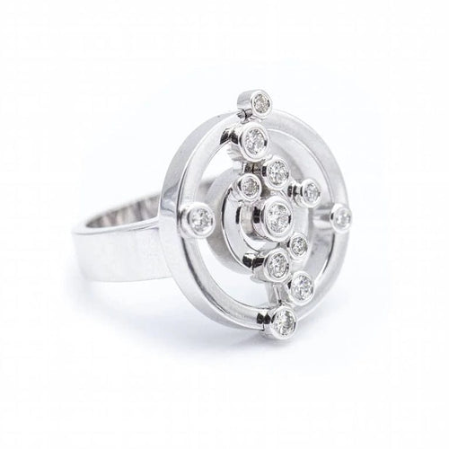 Bague 54 ADAGIO - Bague en or blanc 18 kt et diamants 58 Facettes N102890