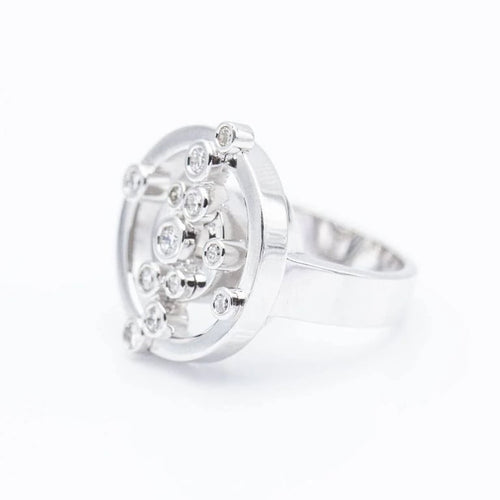 Bague 54 ADAGIO - Bague en or blanc 18 kt et diamants 58 Facettes N102890