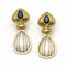 Boucles d'oreilles Boucles d'oreilles - Nacre et saphir en or jaune 18 ct 58 Facettes D360531FJ