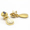 Boucles d'oreilles Boucles d'oreilles - Nacre et saphir en or jaune 18 ct 58 Facettes D360531FJ
