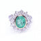 Bague 51 RAINA - Bague en or bicolore 18 ct avec diamants et émeraude 58 Facettes D359454EJ