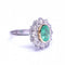 Bague 51 RAINA - Bague en or bicolore 18 ct avec diamants et émeraude 58 Facettes D359454EJ