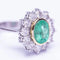 Bague 51 RAINA - Bague en or bicolore 18 ct avec diamants et émeraude 58 Facettes D359454EJ
