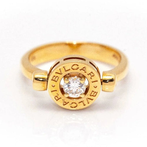 Bague 54 BVLGARI Flip - Bague en or rose 18 ct avec diamant 58 Facettes D363775UZ