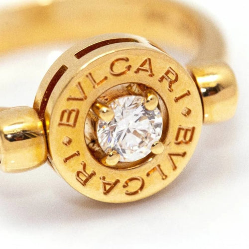 Bague 54 BVLGARI Flip - Bague en or rose 18 ct avec diamant 58 Facettes D363775UZ
