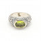 Bague 55 Bague en or jaune 18 carats et argent 925 avec péridot 58 Facettes D363899SO