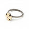 Bague 53.5 Bague en or jaune 18 carats, argent et diamant taille brillant 58 Facettes D363900SO