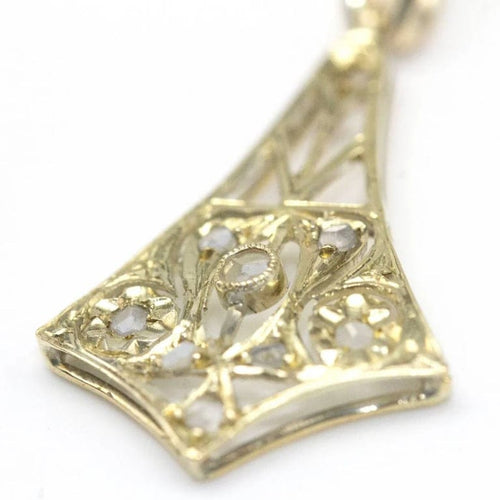 Pendentif Pendentif en or jaune 18 carats et diamants (1900) 58 Facettes D364091JC