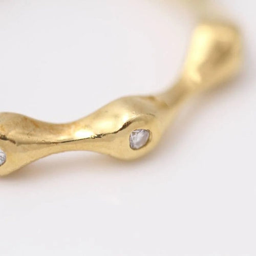 Bague 53 Bague Slim en or jaune 18 carats et diamants 58 Facettes D364101JC
