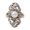 Bague 55.5 Bague vintage années 1920 en or jaune 18 carats, platine et diamants 58 Facettes D364104JC