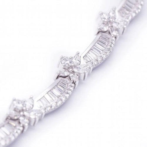 Collier Collier en or blanc 18 carats et diamants 58 Facettes D364220LF