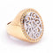 Bague 56 SIGNAL - Bague unisexe en or blanc et or rose 18 carats et diamants 58 Facettes D364832FV