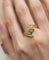 Bague 50.5 Bague vintage forme Z en or jaune 18 ct et émeraudes 58 Facettes CV-010