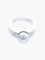 Bague 53 Bague en or blanc 18 ct avec perle noire et diamants 58 Facettes
