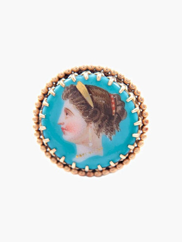 Broche Parure - Boutons de manchette et broche en or jaune 18 ct nacre 58 Facettes