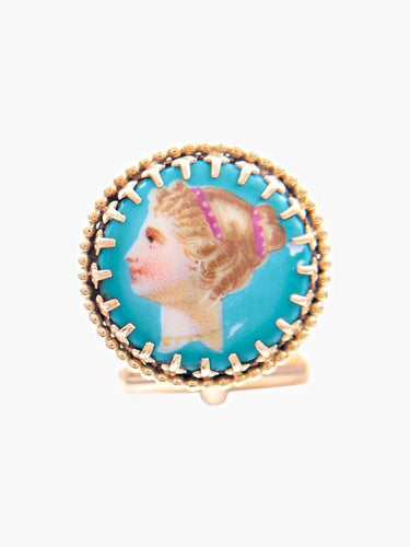 Broche Parure - Boutons de manchette et broche en or jaune 18 ct nacre 58 Facettes