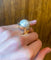 Bague 50 Bague perle Mabé en or jaune 750 et diamants 58 Facettes